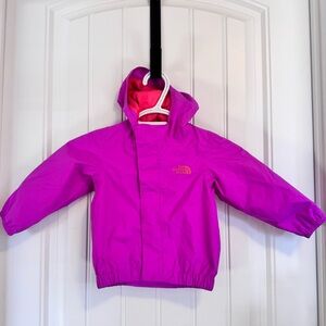 THE NORTH FACE Dryvent Baby Rain Jacket Size 12-18momths In Orchid/Orange
